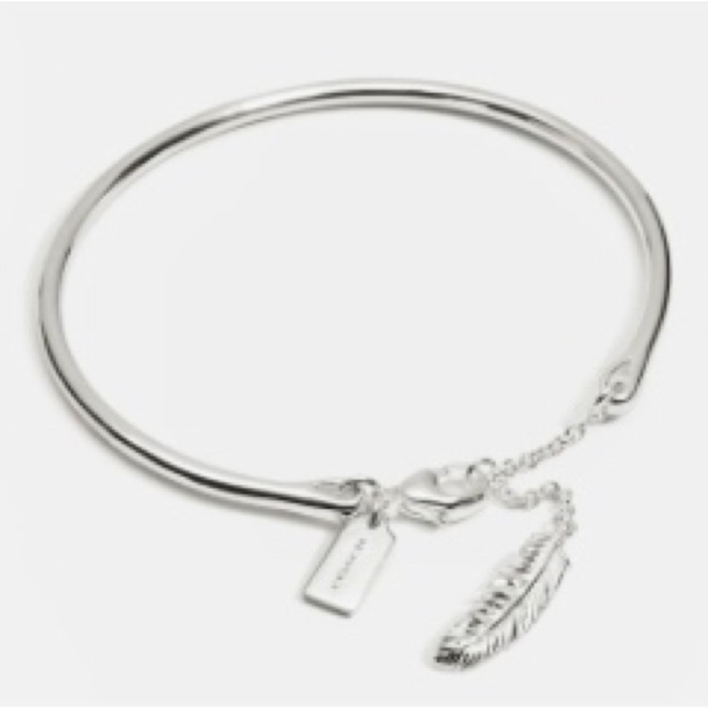 Coach Women’s Metallic Sterling Feather Bracelet